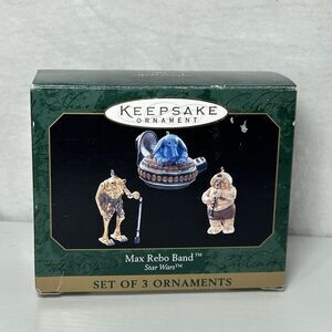 1999 Hallmark Keepsake Ornament Star Wars MAX REBO BAND Cantina Alien Vintage